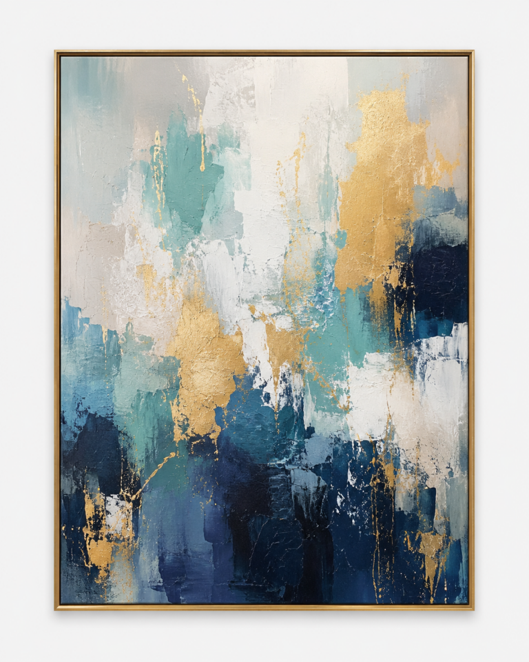 Abstract Gold Accent Painting