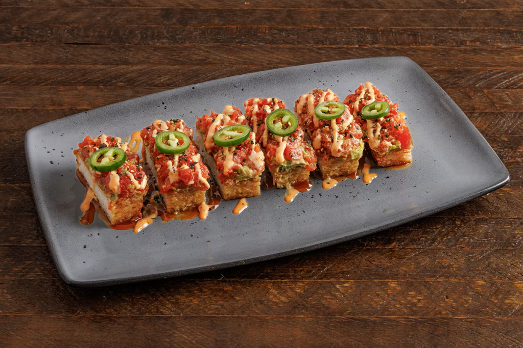 Spicy Tuna Crispy Rice at Lazy DOG